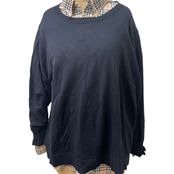 Lori Felt Round Neck‎ Long Sleeve Sweater - Women's 3X - Picture 2 of 6